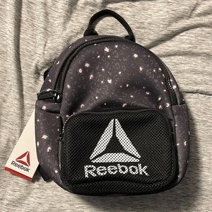 NWT Reebok Molly Mini Black Leopard Backpack